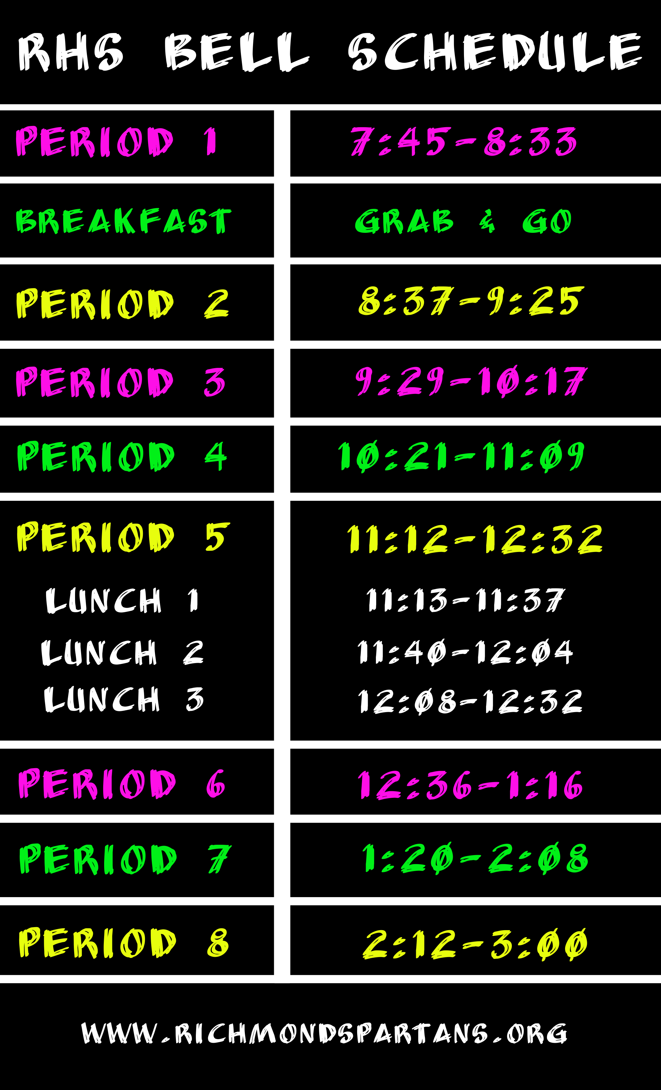 RHS Bell Schedule