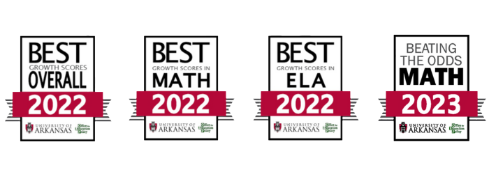 awards for best math, ela, and overall in 22 and 23