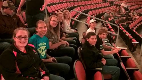 Hanging out before the Jake Owen FFA concert in Louisville at the KFC Yum! Center.