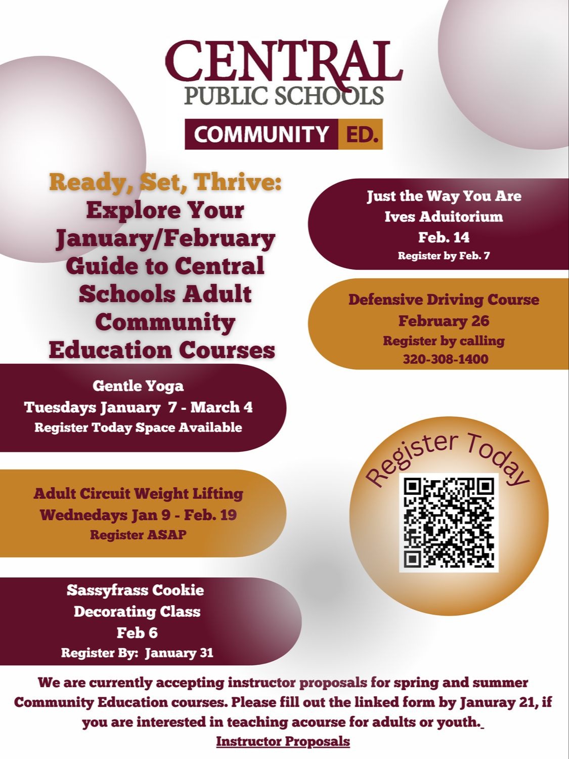 Community ed flyer