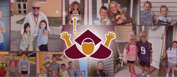 Collage of first day of school photos