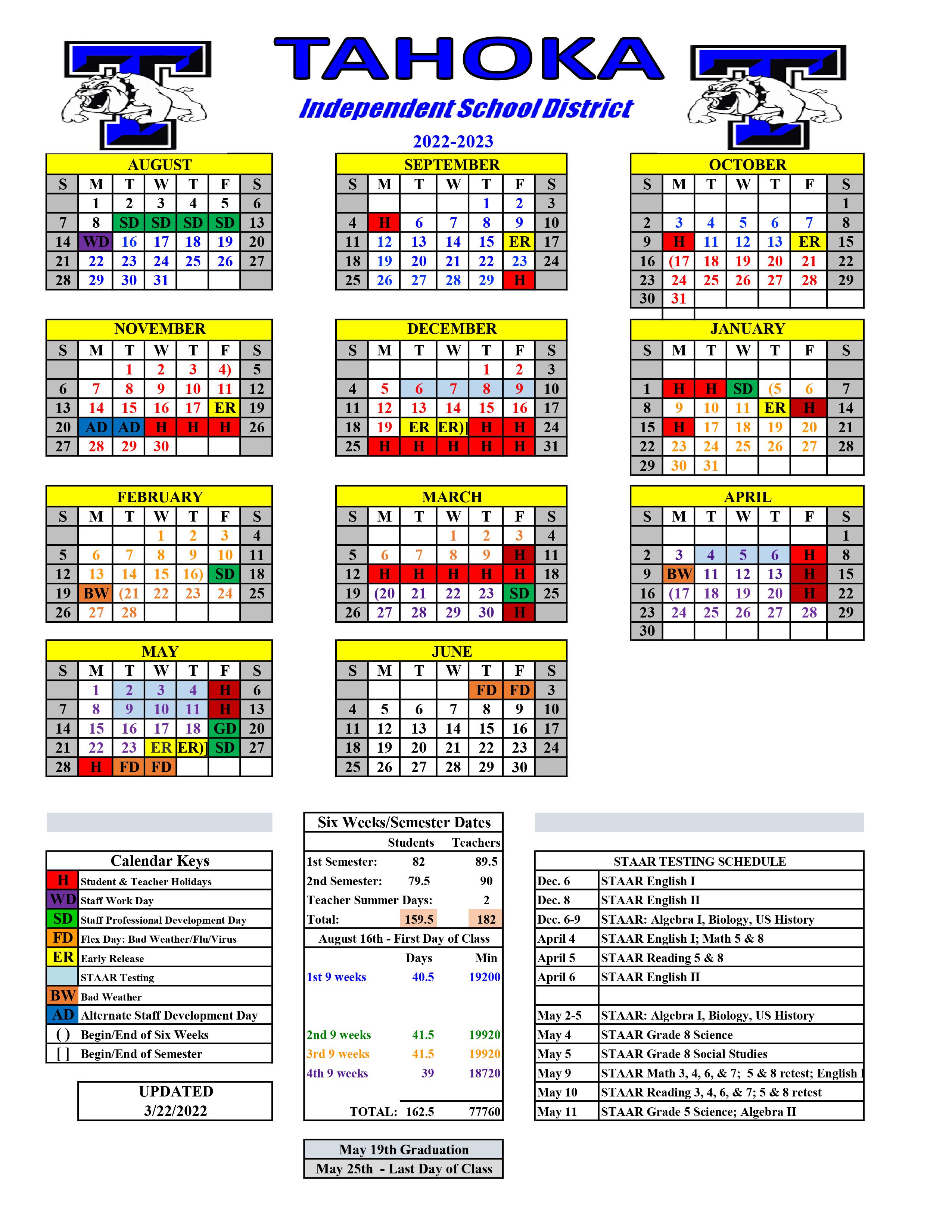 22-23 TISD Calendar