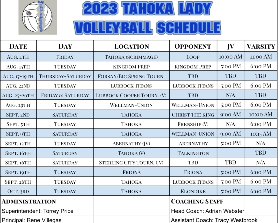 VOLLEYBALL Tahoka ISD