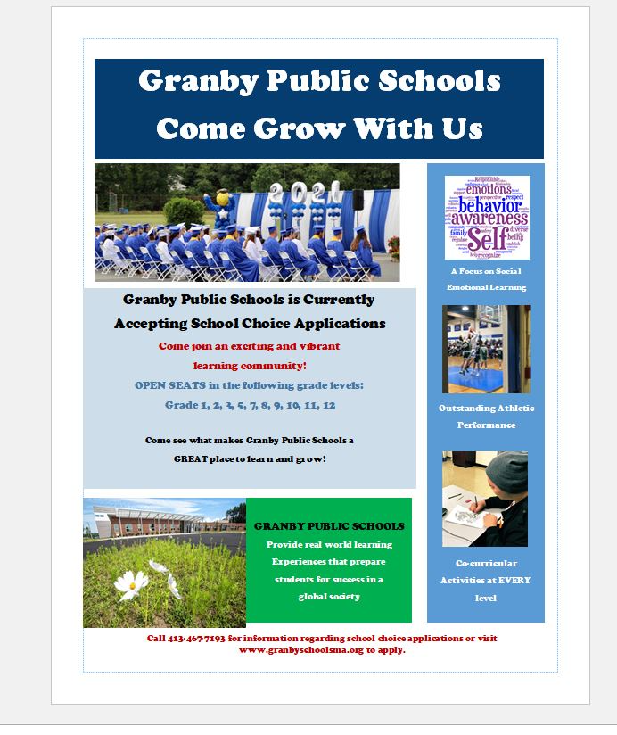 School Choice Information Granby Public Schools
