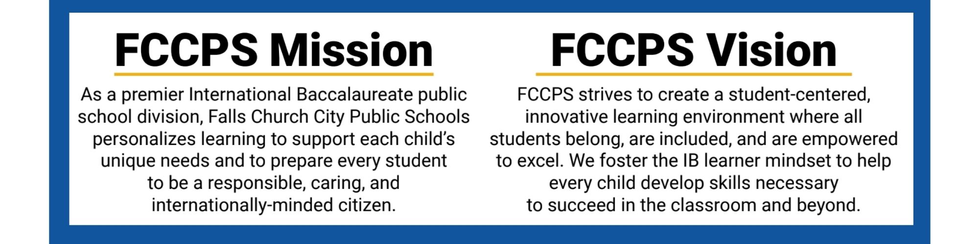 FCCPS Mission and Vision