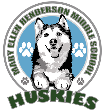 Mary Ellen Henderson Middle School Huskies with Huskie dog logo