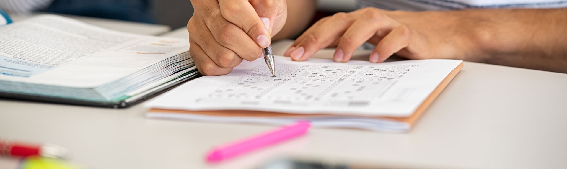 Student Taking a standardized test