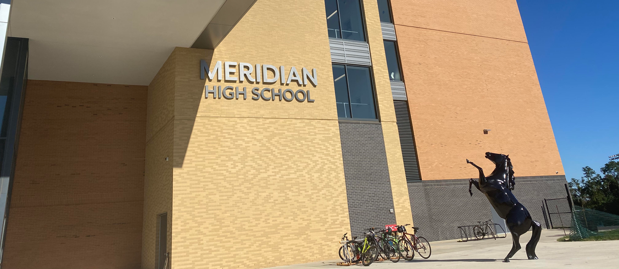 Meridian High School front entrance