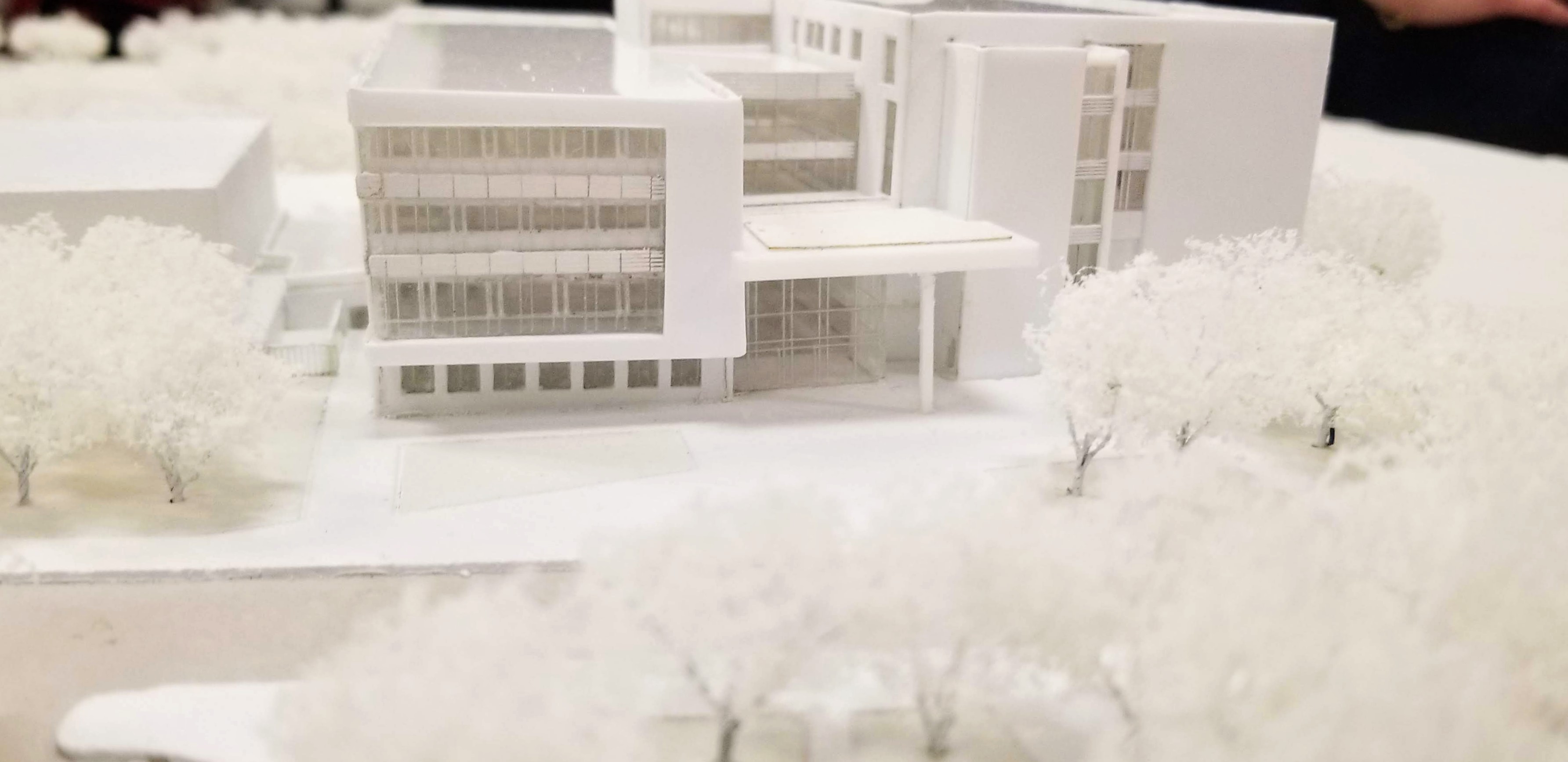 architectural model of the George Mason High School