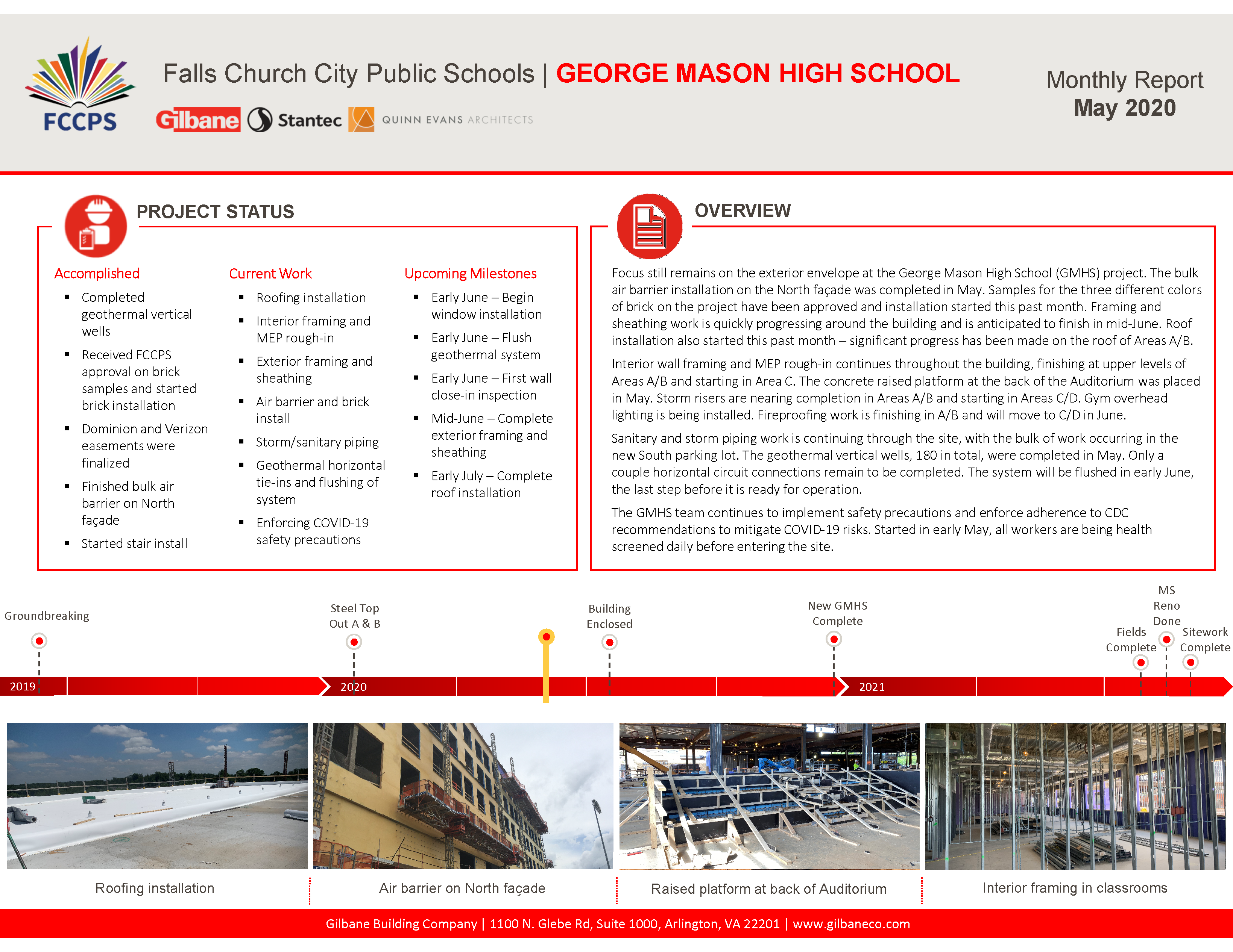George Mason High School Monthly Report May 2020