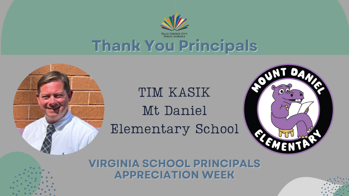 Tim Kasik, Principal of Mount Daniel Elementary