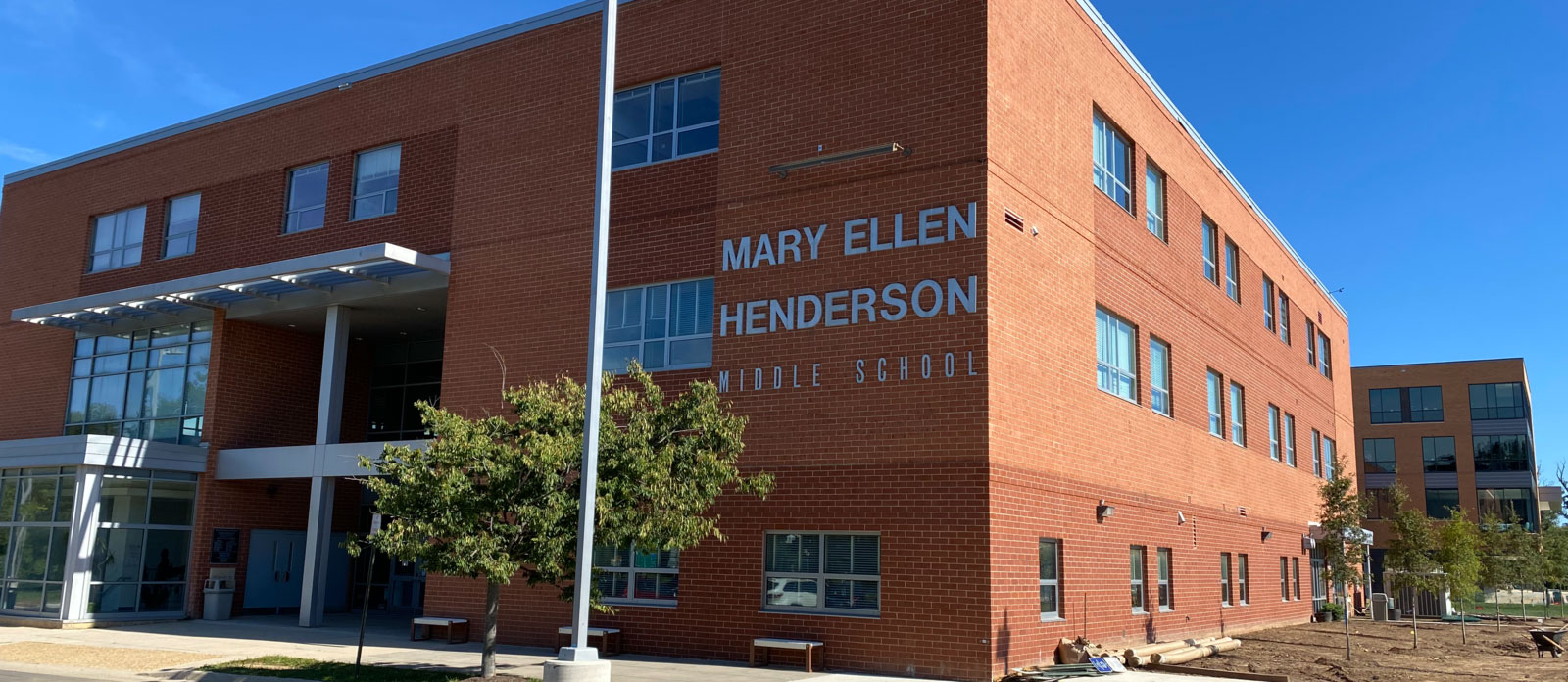 The front of Mary Ellen Henderson Middle School 