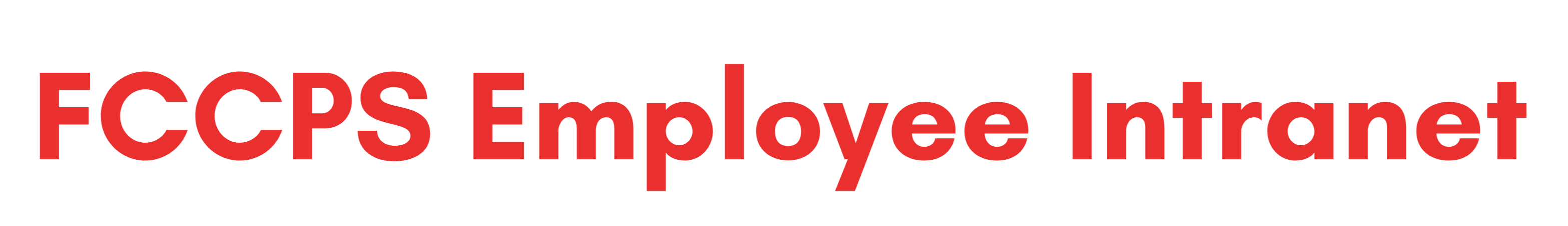 White page with red text at the top: "FCCPS Employee Intranet".