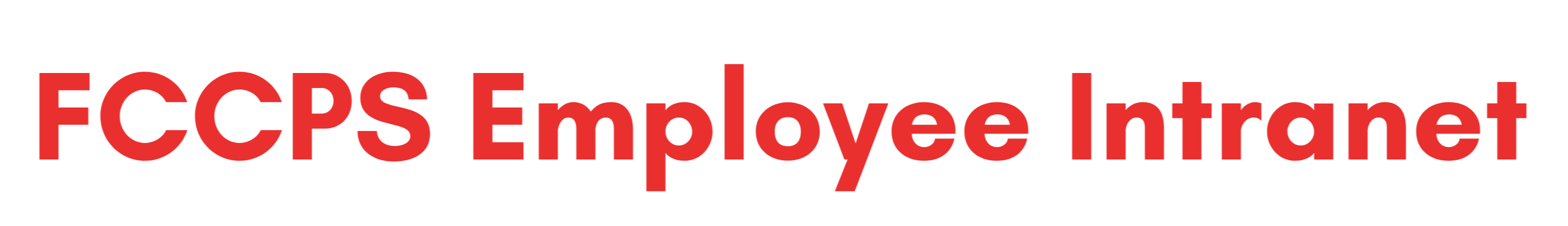White page with red text at the top: "FCCPS Employee Intranet".