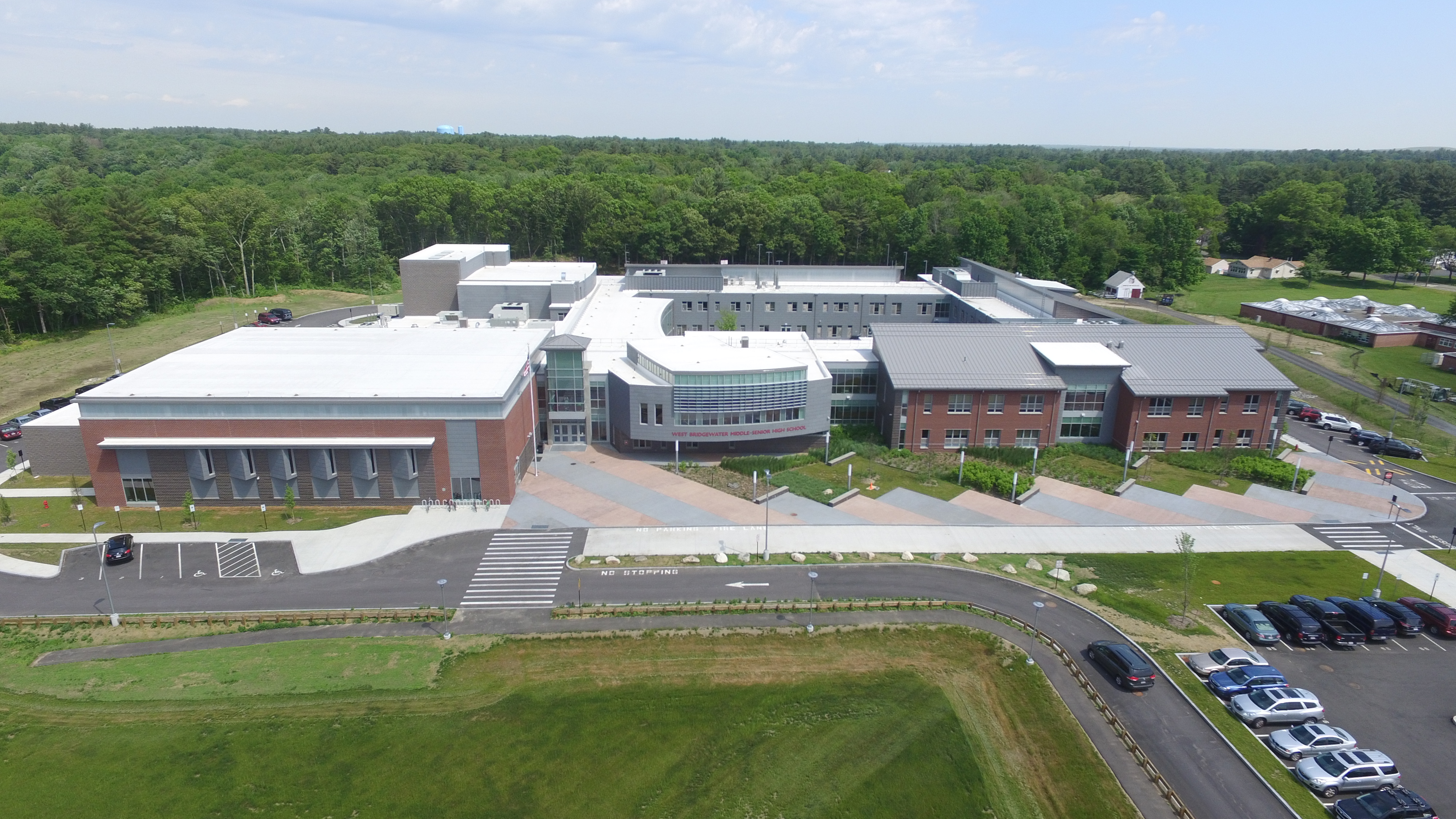 aerial view of the middle school - high school campus