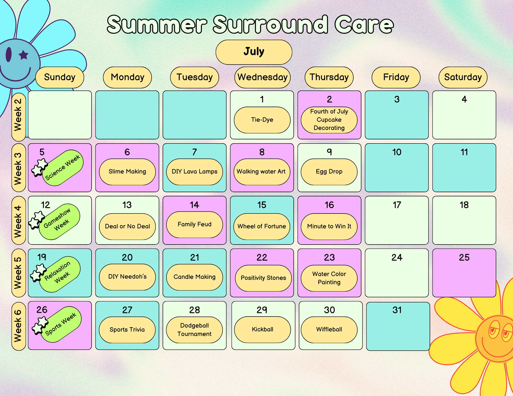 July Calendar of Events