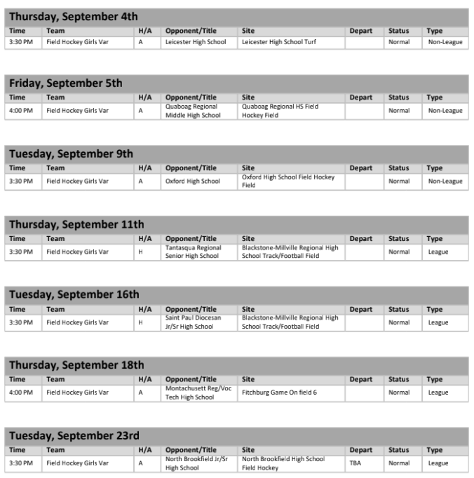 schedule 1