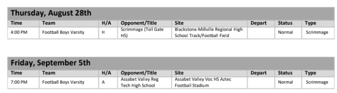 schedule 1