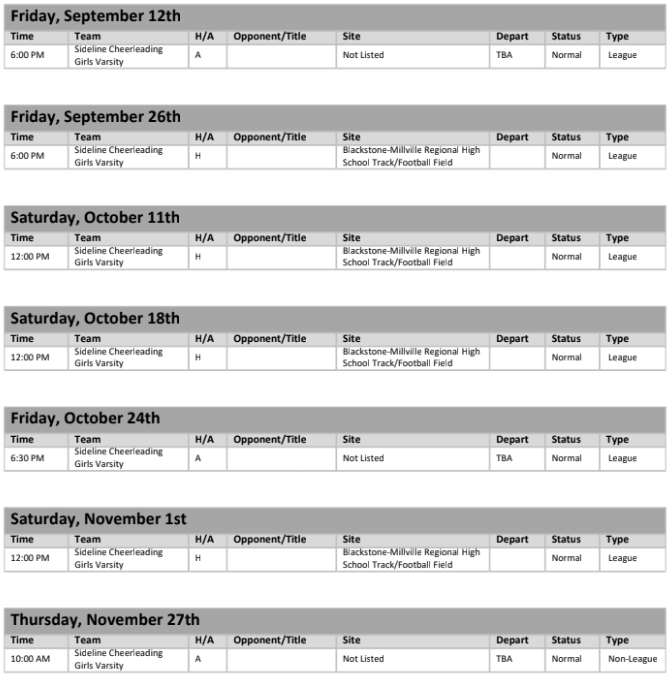 schedule 1