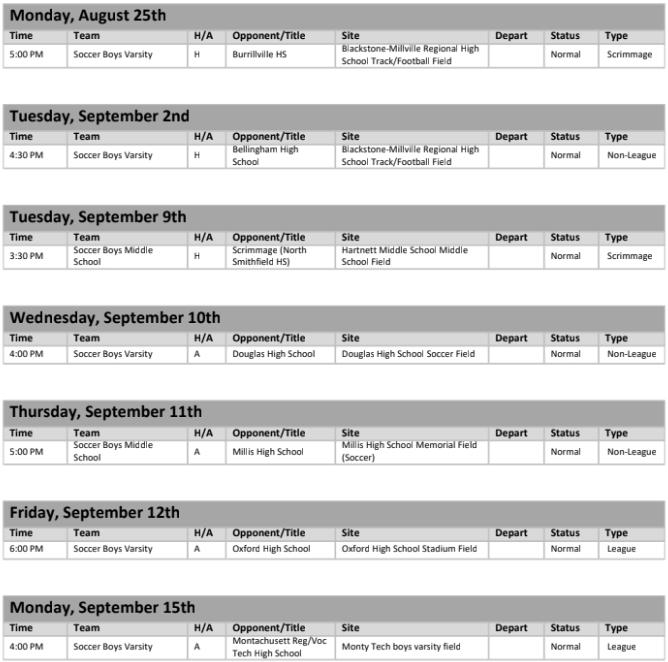 schedule 1