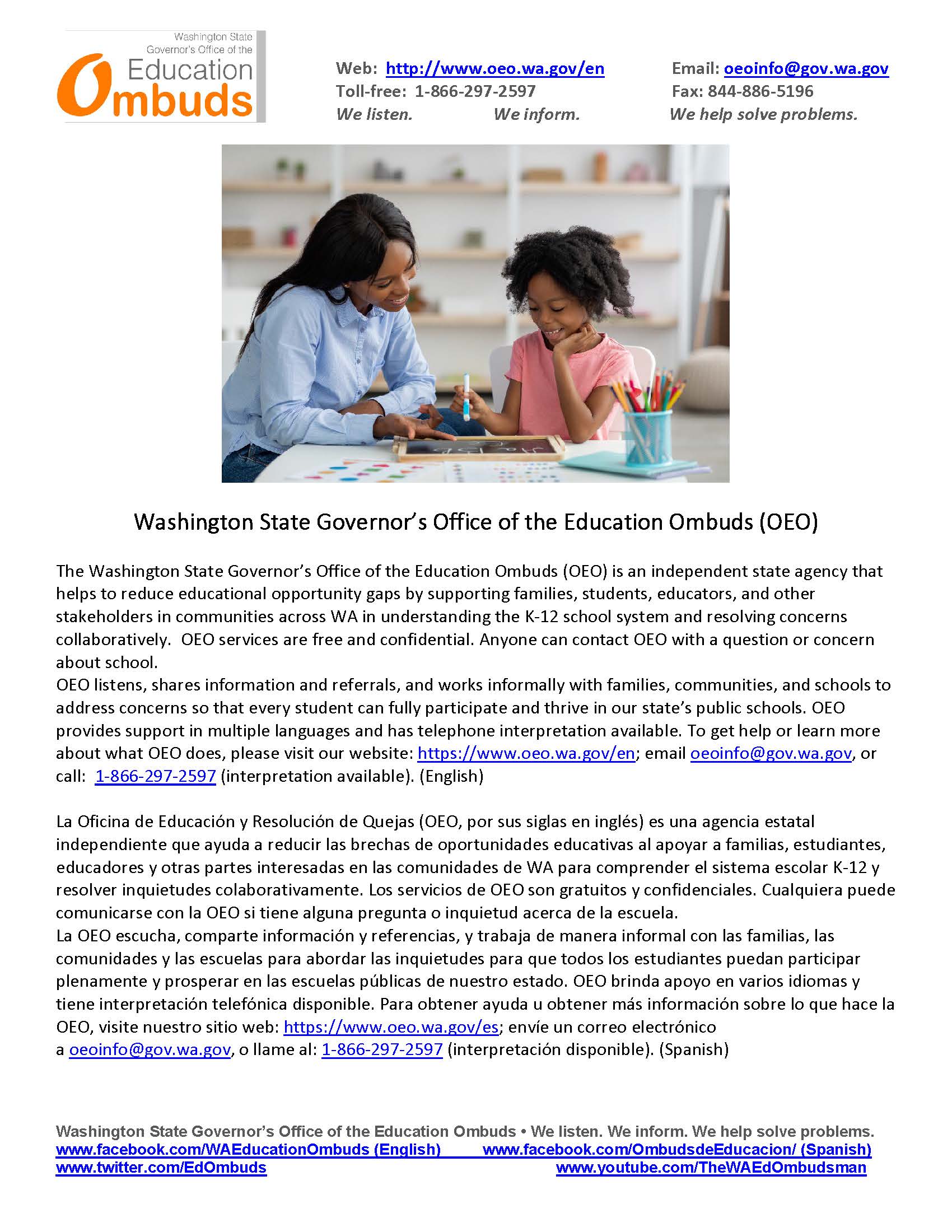 Office of Education Ombuds Flyer