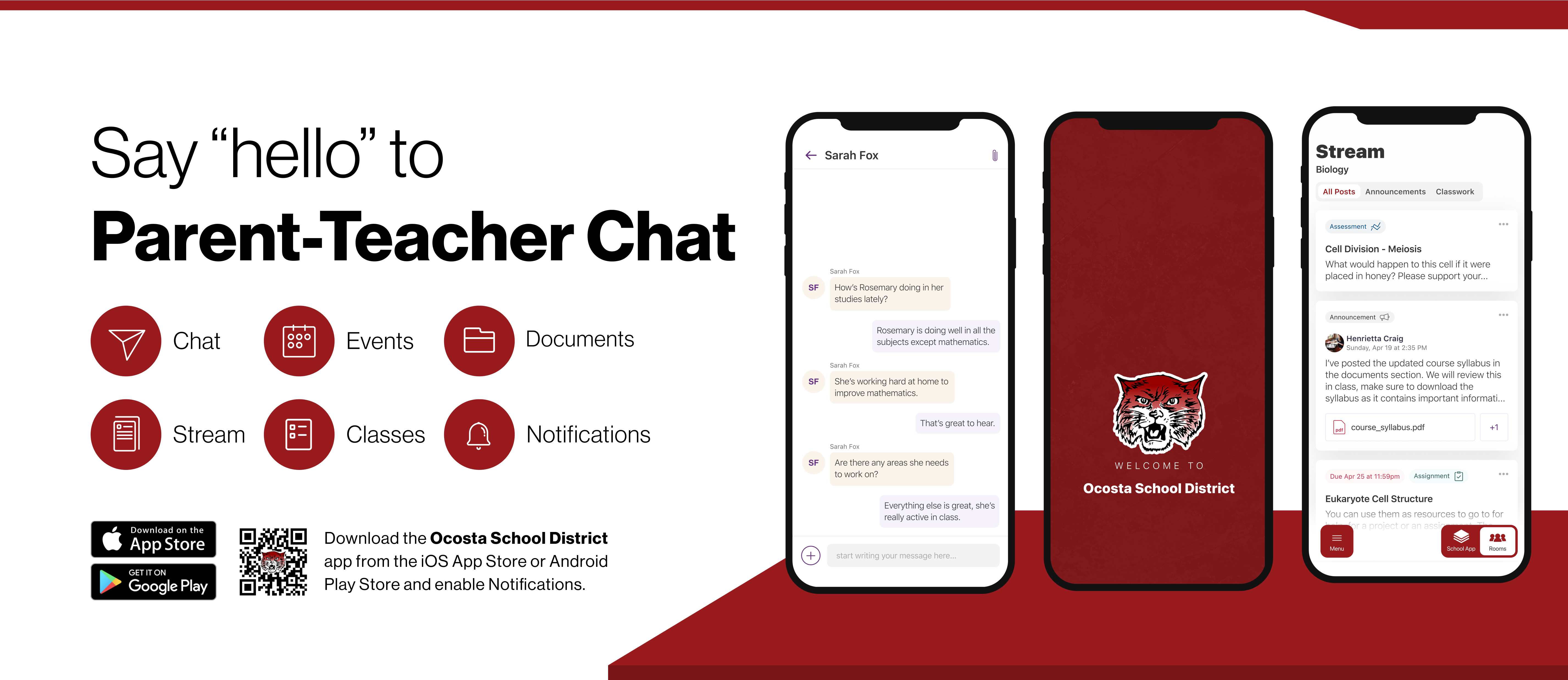 Say hello to parent teacher chat! Rooms!