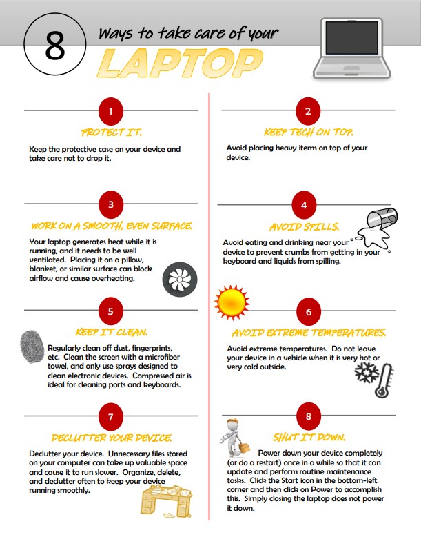 8 Ways to take care of your laptop.