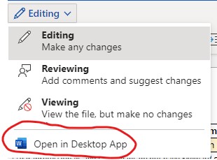 open in desktop app