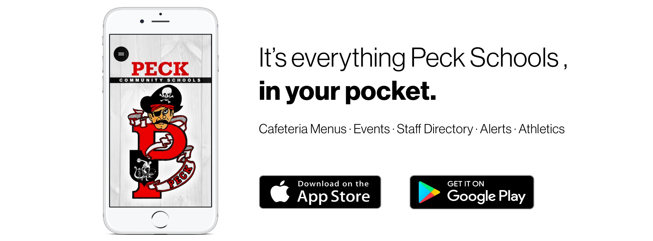 It's everything Peck School, in your pocket. Information about the school app.