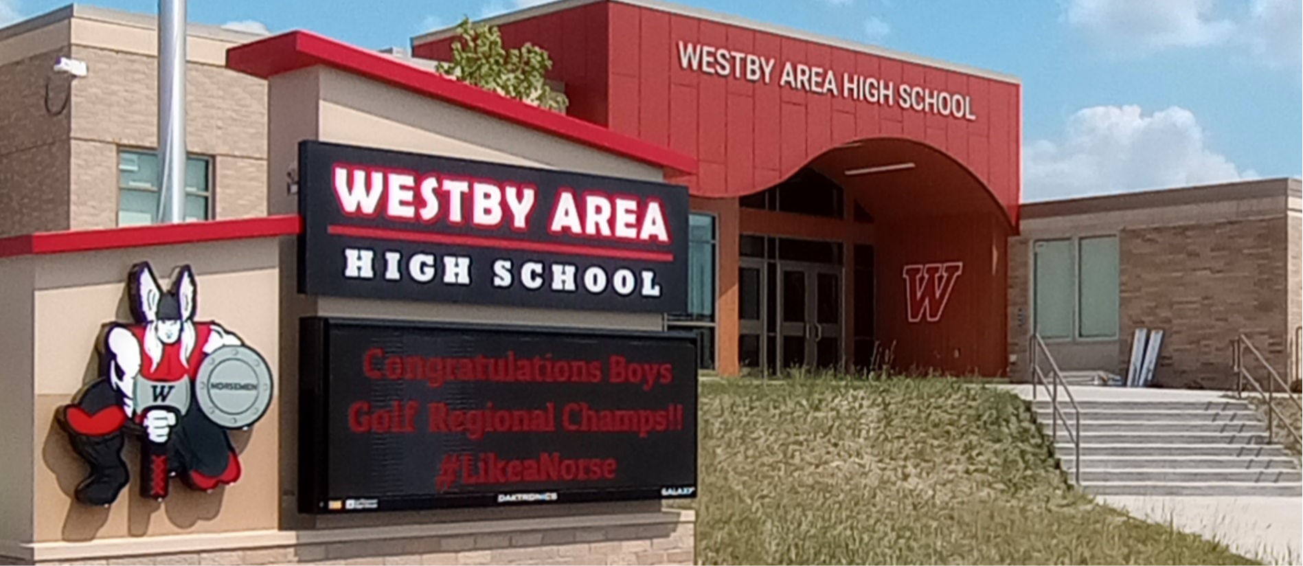 Front  entrance to Westby Area High School