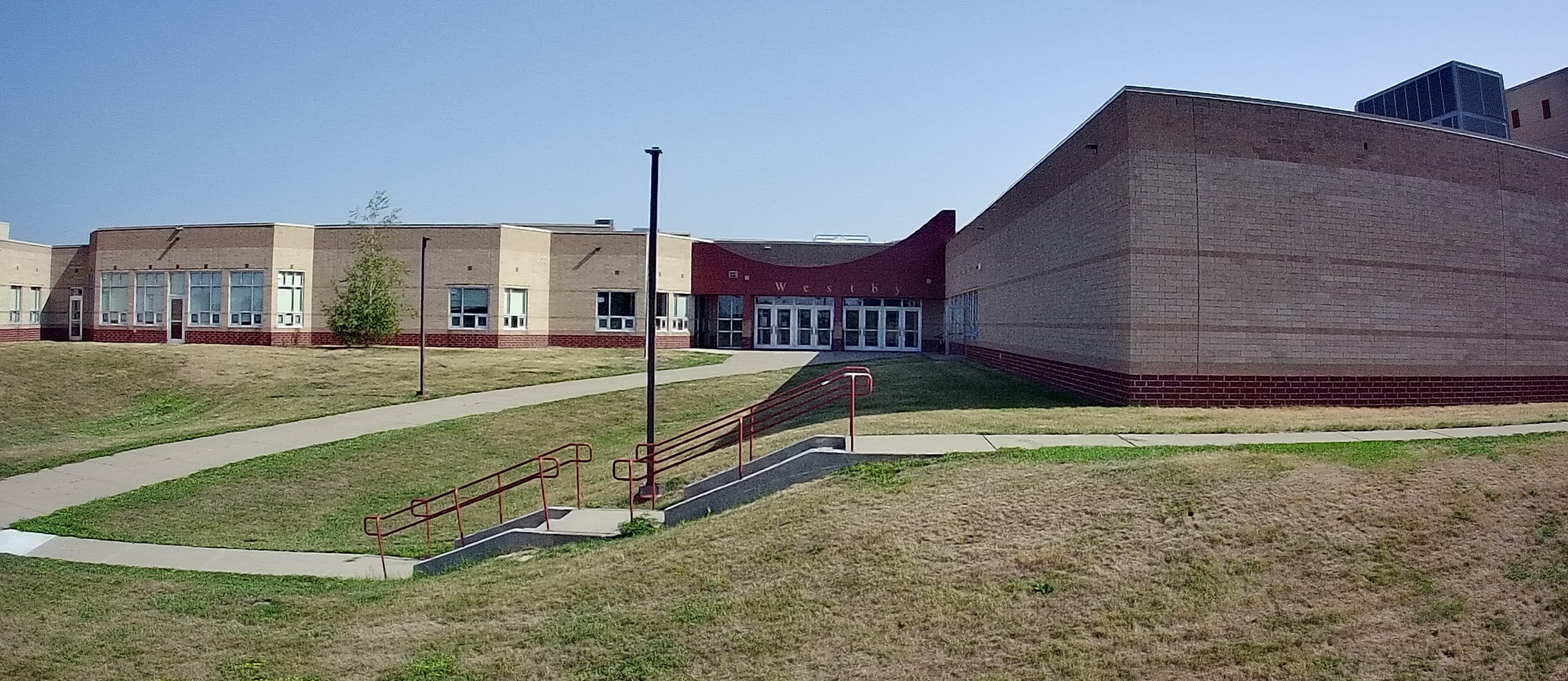 Front entrance to Westby Area Middle School