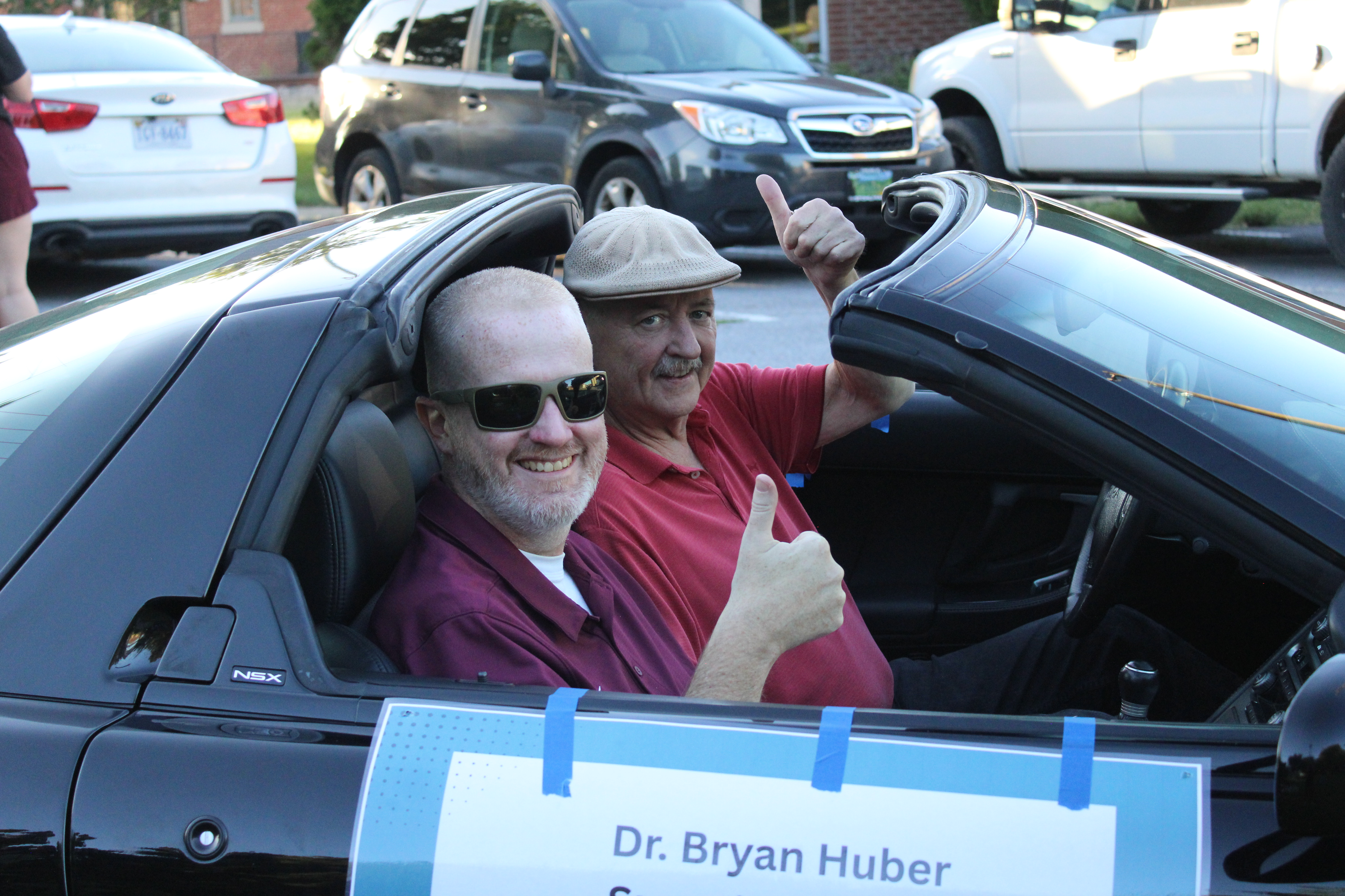 Dr. Huber leading parade