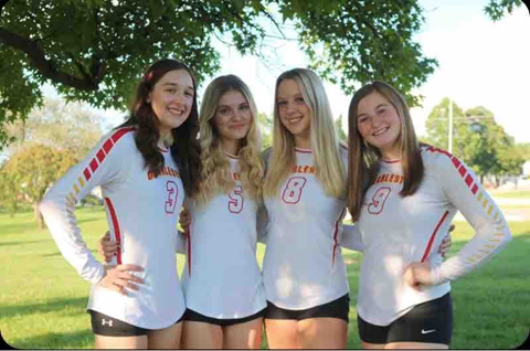 The 4 volleyball seniors
