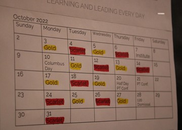 Block Schedule Calendar