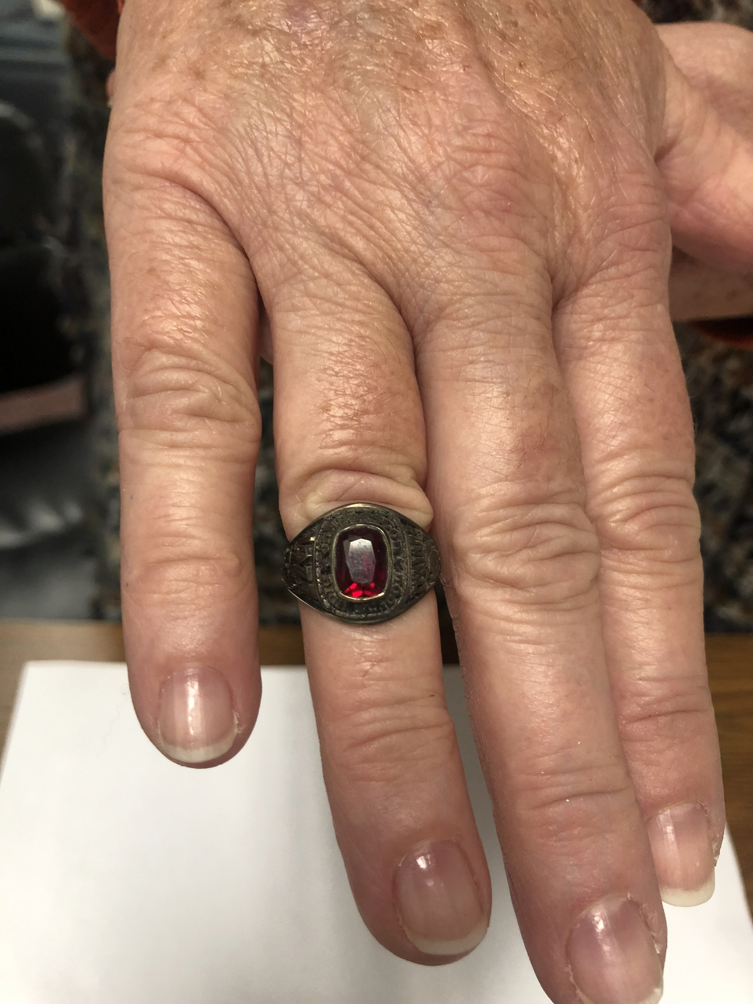 Photo of ring on finger