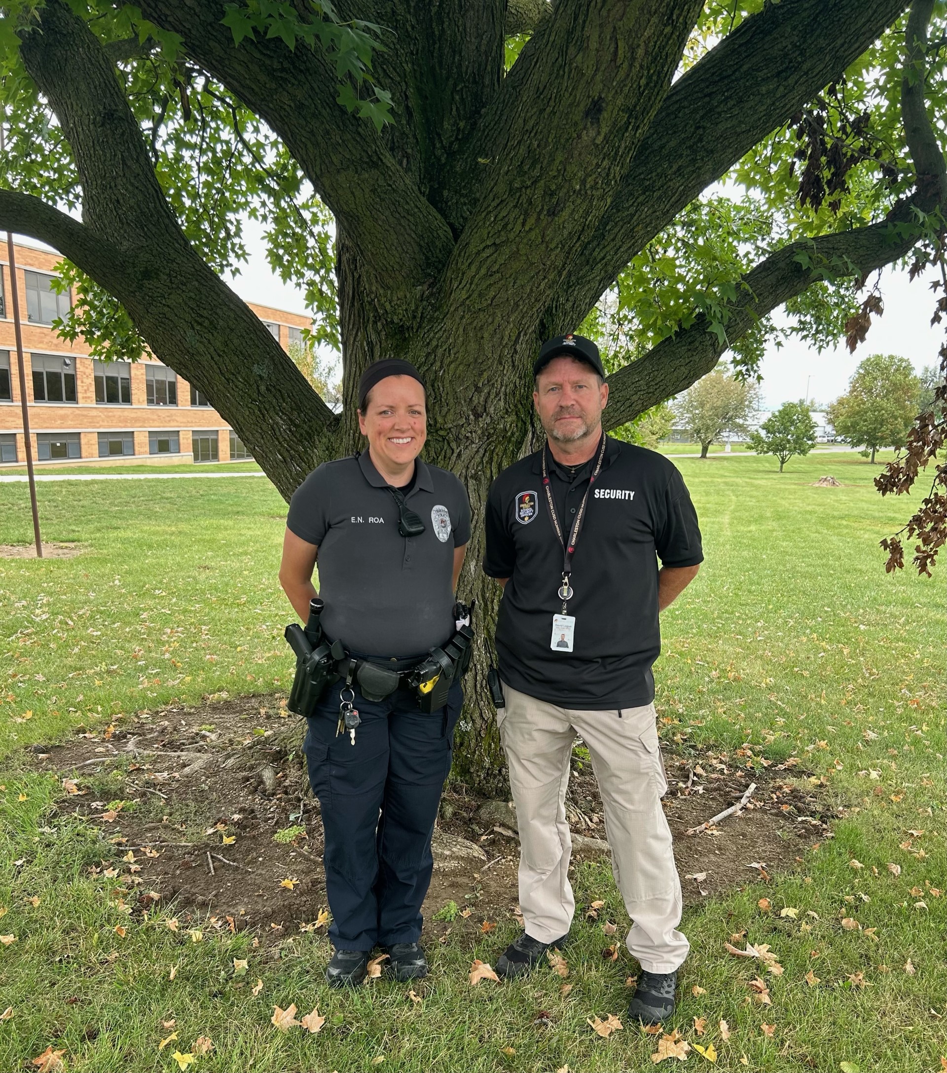 Resource Officer Roa and Security Officer Logue