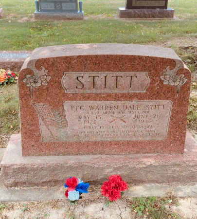 Warren D. Stitt’s final resting place at Mound Cemetery, Charleston, IL; Photo courtesy of Gunner Barr 