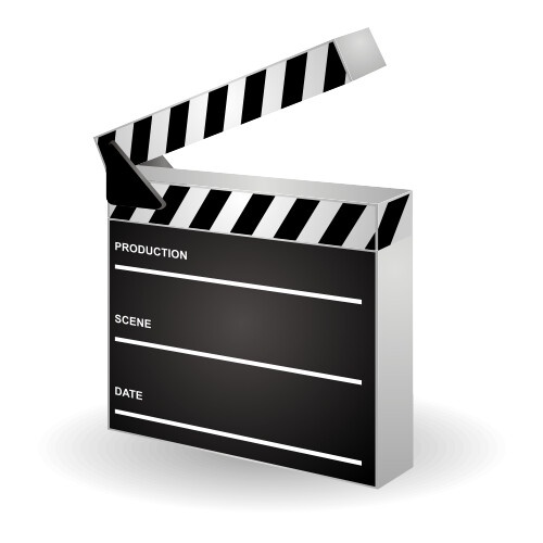 Stock image from Creative Commons of a movie set action board