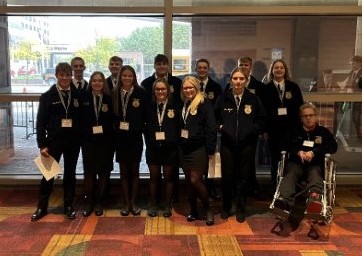 Group photo of CHS FFA members at National Convention