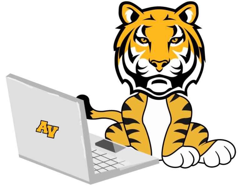 Tiger on computer