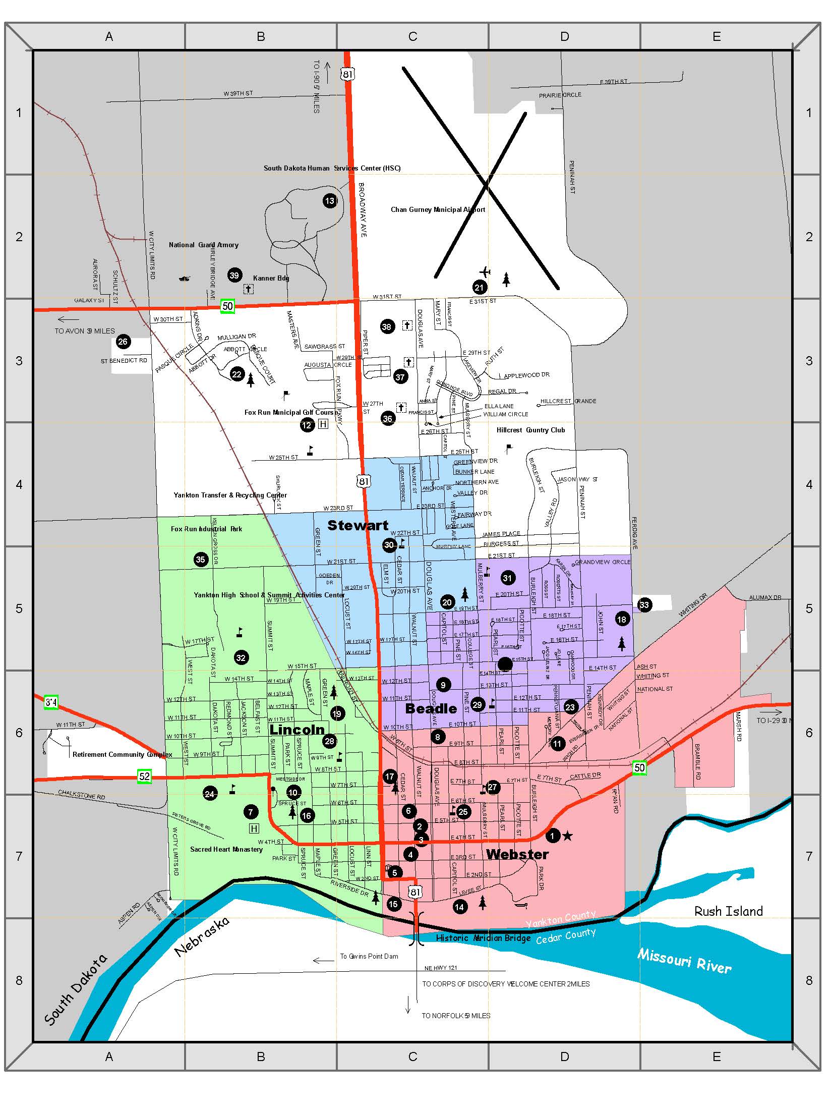 Elementary Schools Boundaries Map