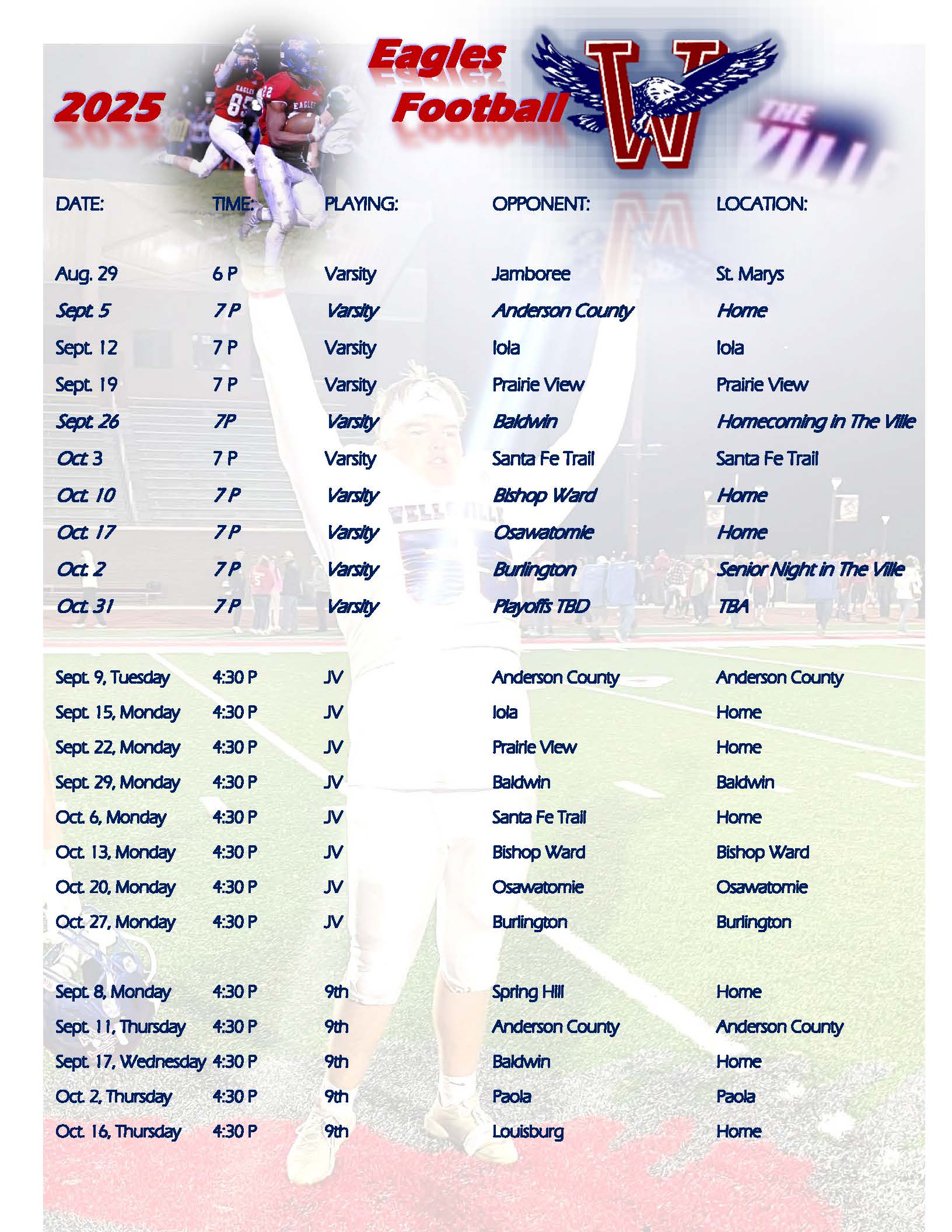 2025 FB schedule