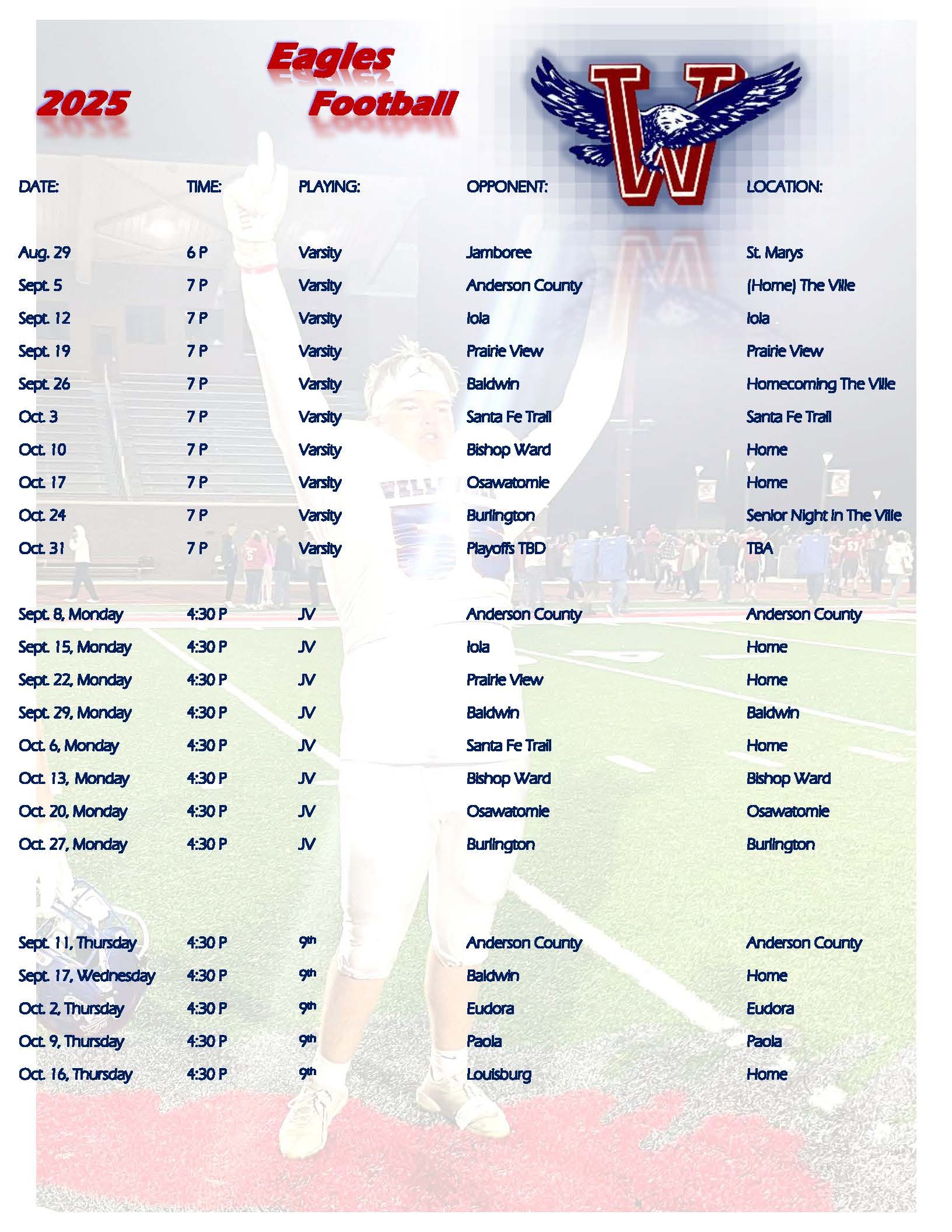 2025 FB schedule