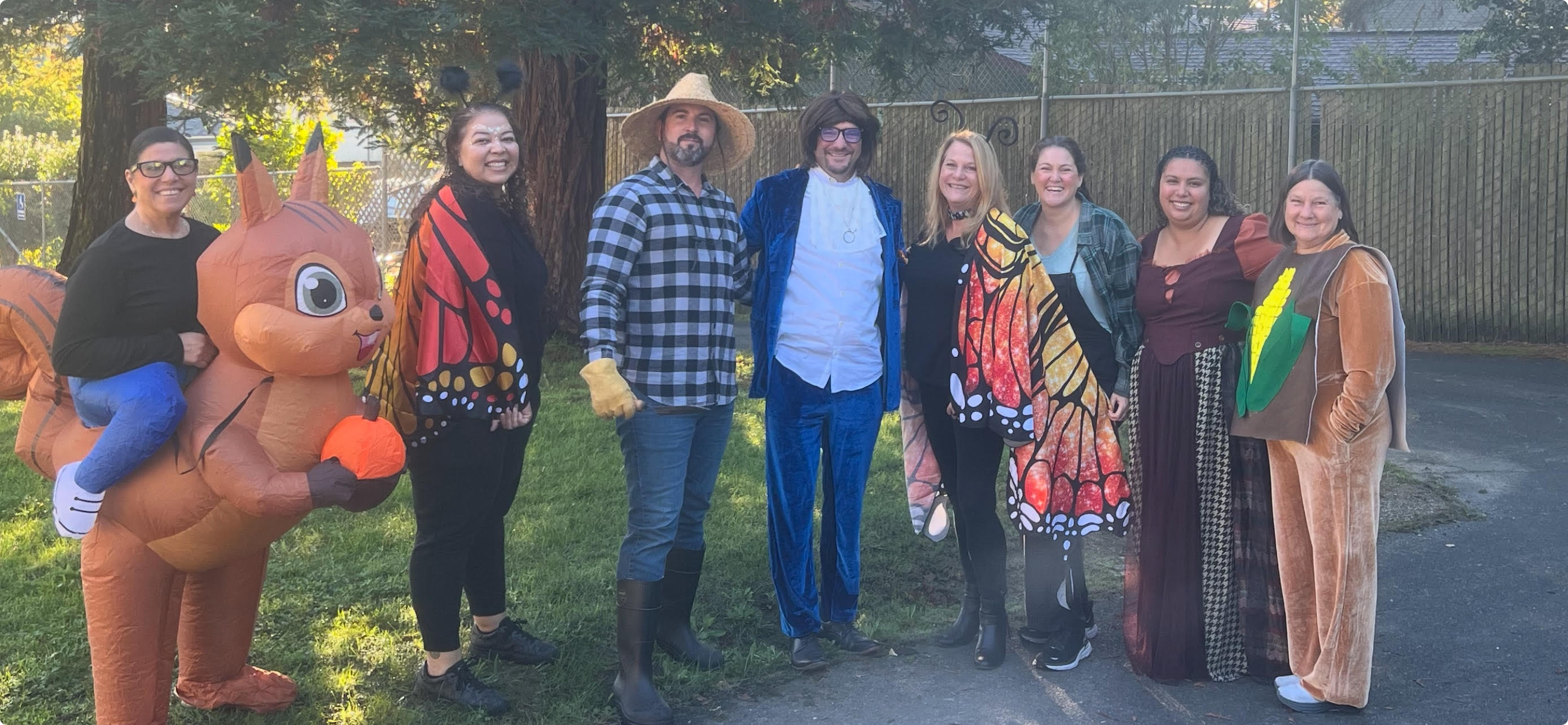 District Office Staff in Halloween Costumes 
