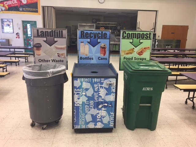 IMAGE OF THE RECYCLING BINS.