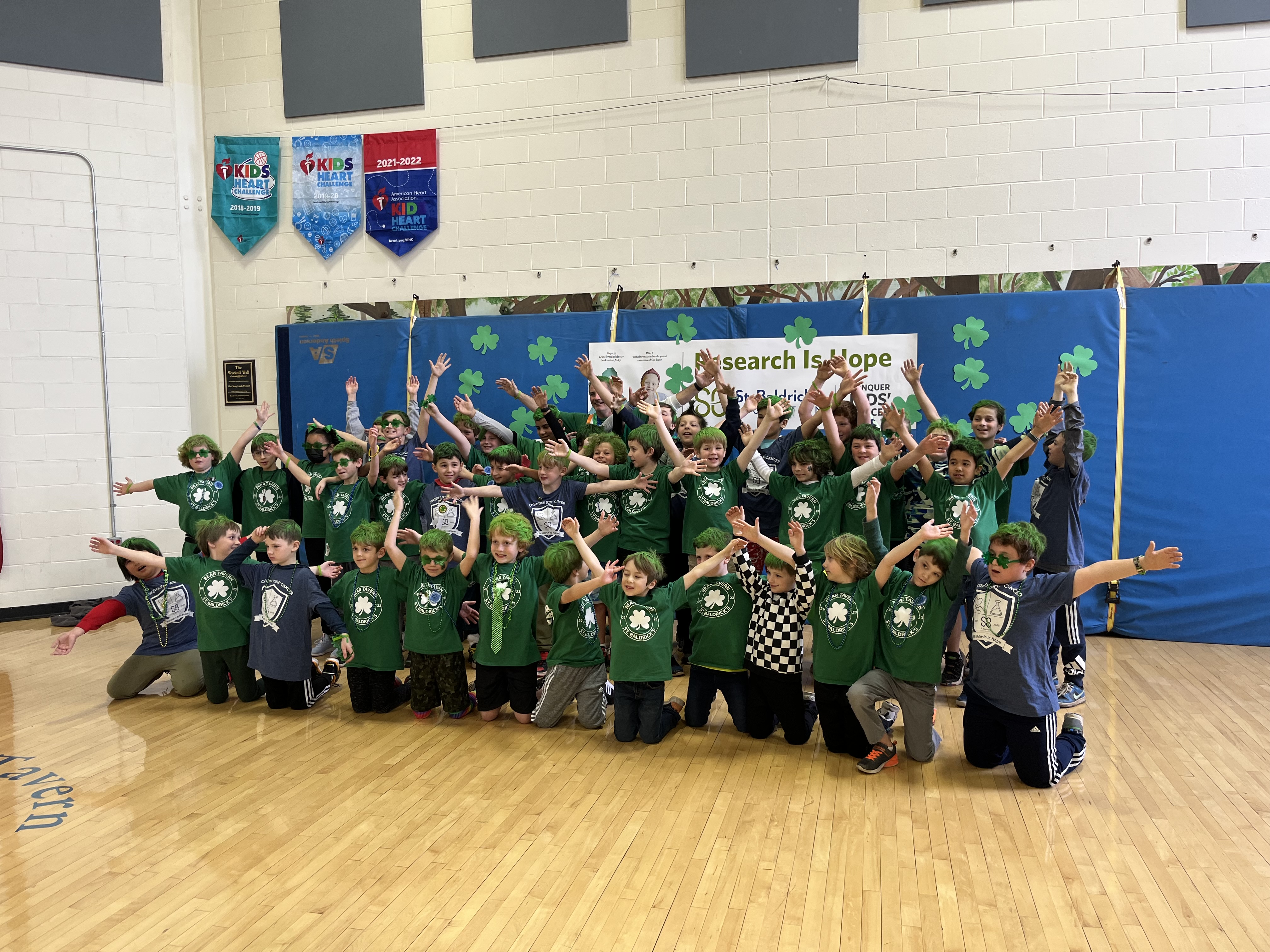 Group of Bear Tavern Students Dressed for St Patrick's Day