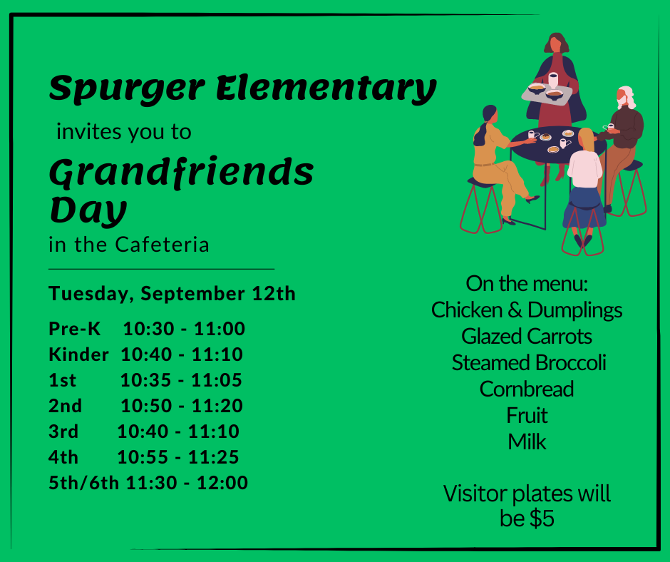 Grandfriends Lunch with updated times