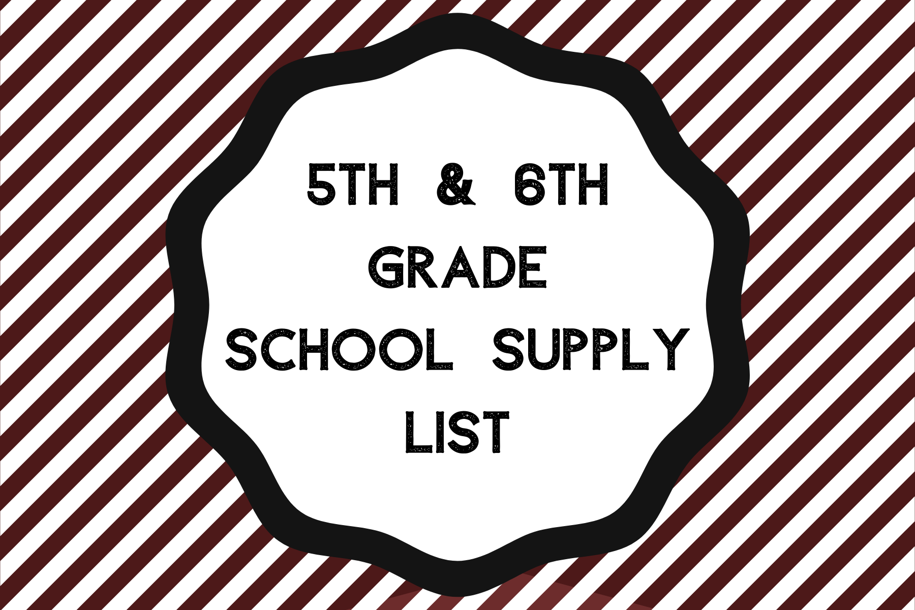 5th and 6th supply list