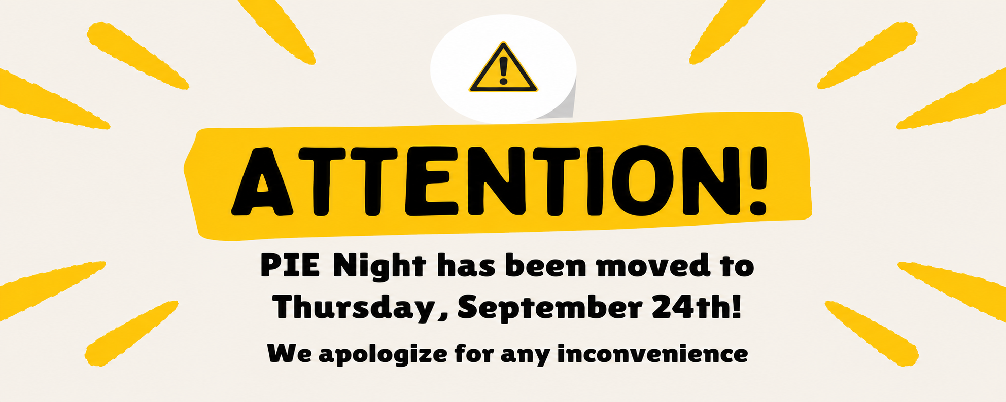 pie night has changed its date