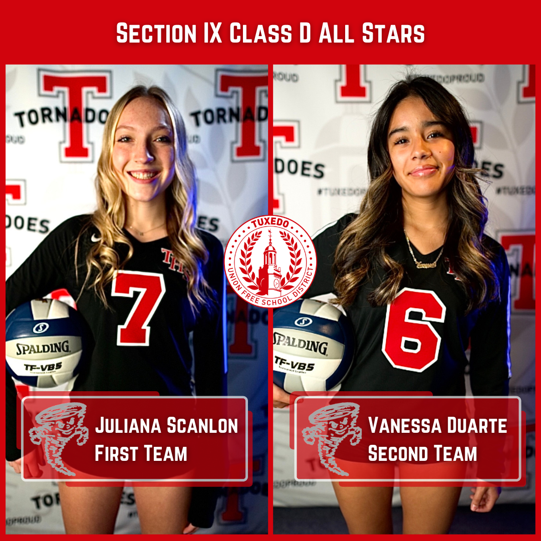 Tuxedo Tornadoes All-Stars! Senior Juliana Scanlon and Junior Vanessa Duarte 